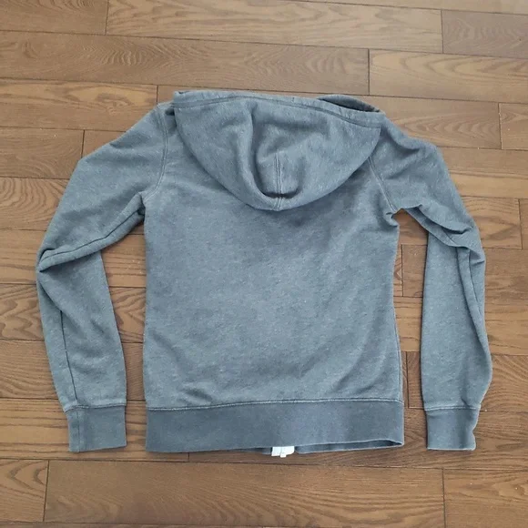 Nike Heather Gray Full Zip Hoodie with White Accents Size XS - Picture 2 of 10